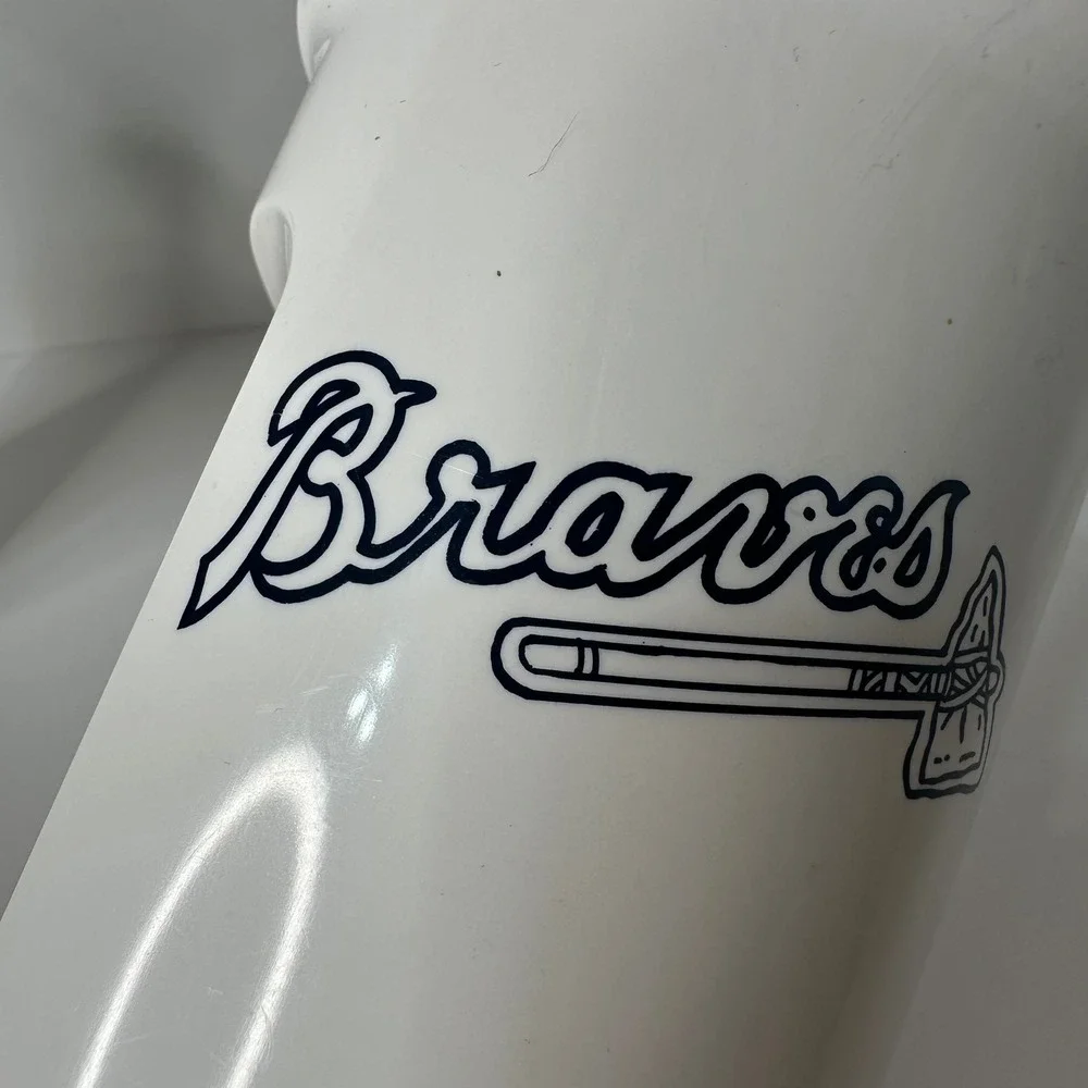 2 Vtg Atlanta Braves Gatorade Insulated Tumblers 48oz Stadium Giveaway 90s MLB